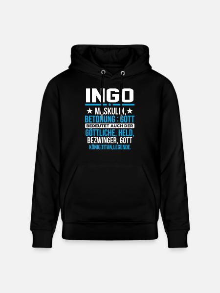 INGO - Titan - Stanley/Stella Unisex Bio-Hoodie CRUISER  - Schwarz