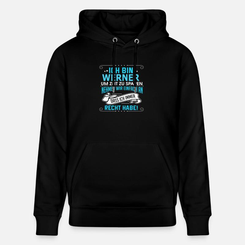 WERNER - Stanley/Stella Unisex Bio-Hoodie CRUISER  - Schwarz