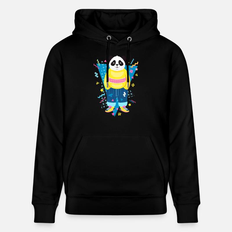 Cool 90s Style Panda - Sweat à capuche bio CRUISER Stanley/Stella Unisexe - noir