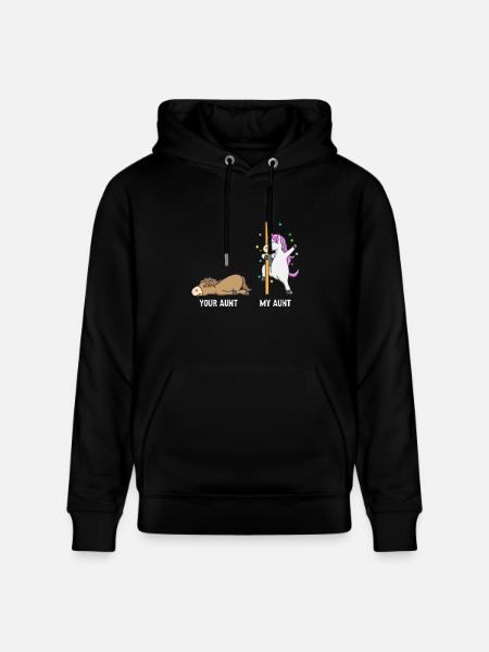 Unicorn hest din moster min tante gave EN - Stanley/Stella CRUISER økologisk unisex-hoodie - sort