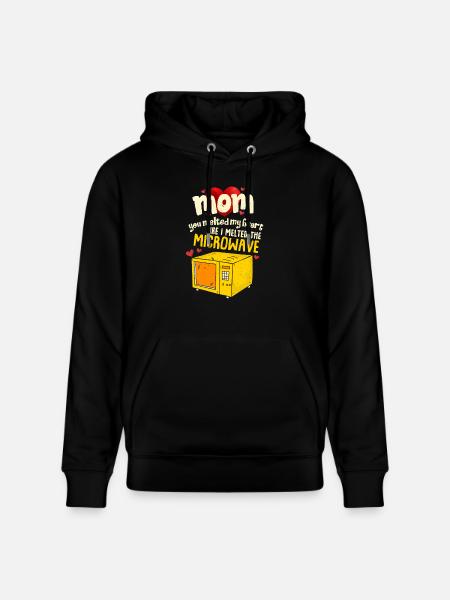 Perfect Mother's Day Gift Mom you melted my heart - Stanley/Stella CRUISER Unisex Organic Hoodie - black