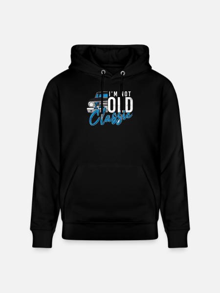 I'm not old-T-shirt-oldtimer-old-car-young - Stanley/Stella CRUISER Unisex Organic Hoodie - black