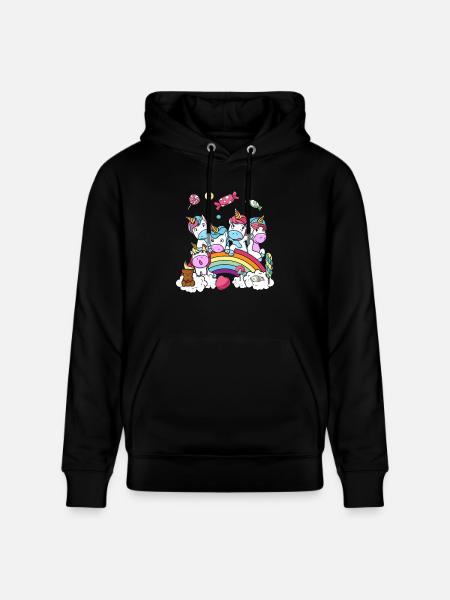 Birthday Gift Unicorn Party Daughter - Stanley/Stella CRUISER Unisex Organic Hoodie - black