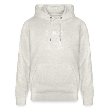 Drummer T-shirt - Stanley/Stella CRUISER Unisex Organic Hoodie - heather oatmeal - Front - Alina (178cm) & Michal (187cm)