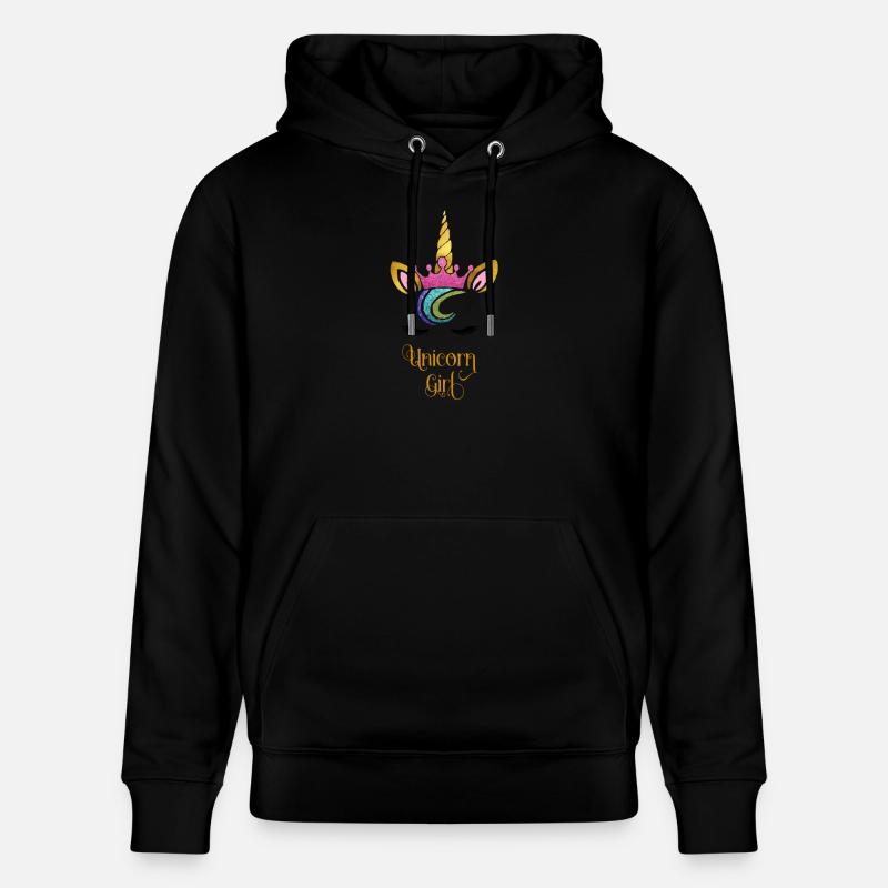 Einhorn Mädchen - Stanley/Stella Unisex Bio-Hoodie CRUISER - Schwarz