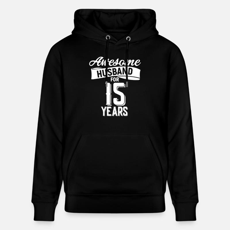15e anniversaire de mariage - Sweat à capuche bio CRUISER Stanley/Stella Unisexe - noir