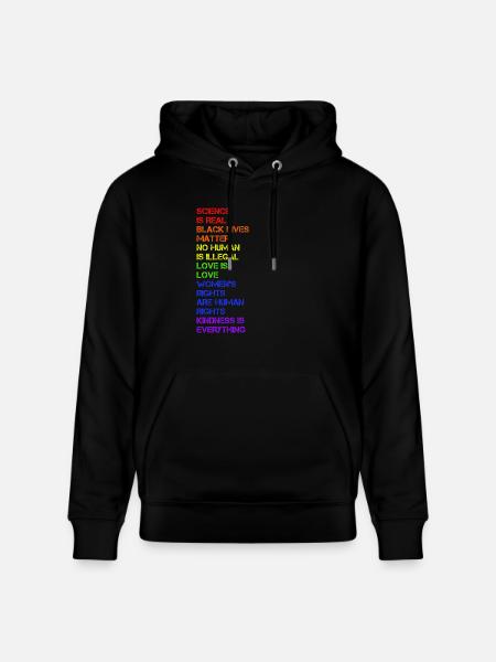 Science is Real - LGBT - Stanley/Stella CRUISER Unisex Organic Hoodie - black
