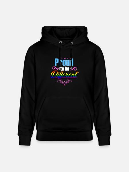 Proud to be different - Stanley/Stella CRUISER Unisex Organic Hoodie - black