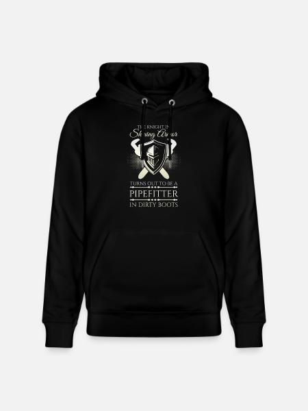 Pipefitter Knight - Stanley/Stella CRUISER Unisex Organic Hoodie - black