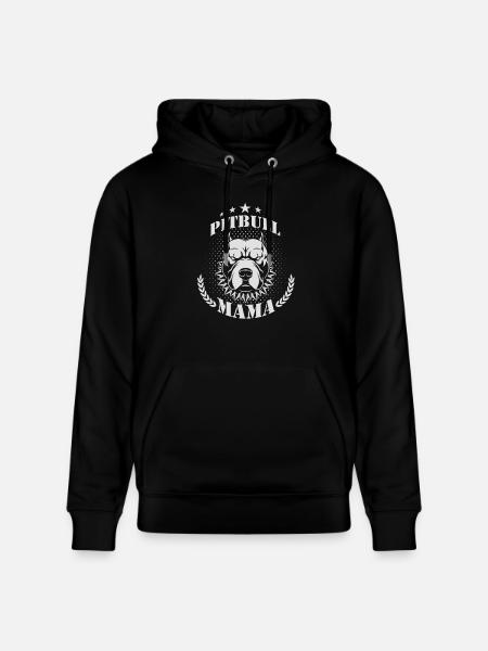 Pit bull mum - Stanley/Stella CRUISER Unisex Organic Hoodie - black