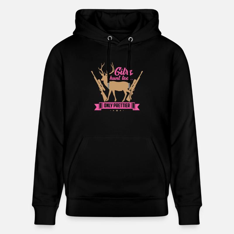 Pretty hunter - Stanley/Stella Unisex Bio-Hoodie CRUISER  - Schwarz
