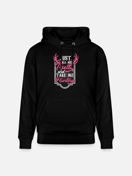 Pretty hunter - Stanley/Stella CRUISER Unisex Organic Hoodie - black