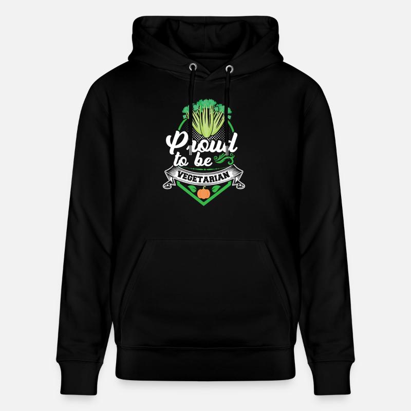 Fier d'être végétarien - Sweat à capuche bio CRUISER Stanley/Stella Unisexe - noir