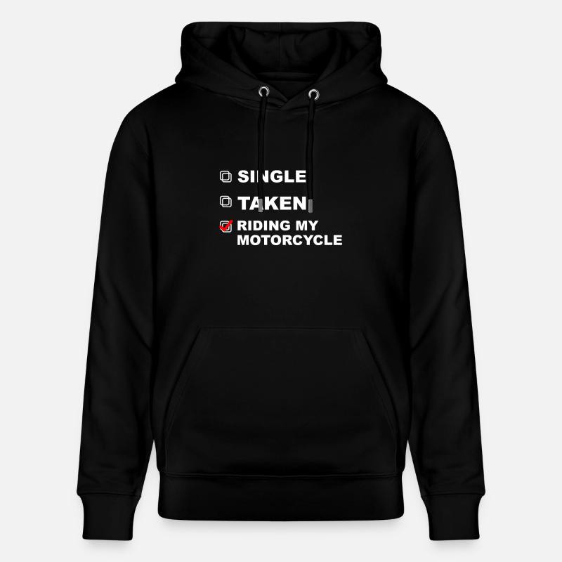 Célibataire, pardon, moto! - Cadeau - Sweat à capuche bio CRUISER Stanley/Stella Unisexe - noir