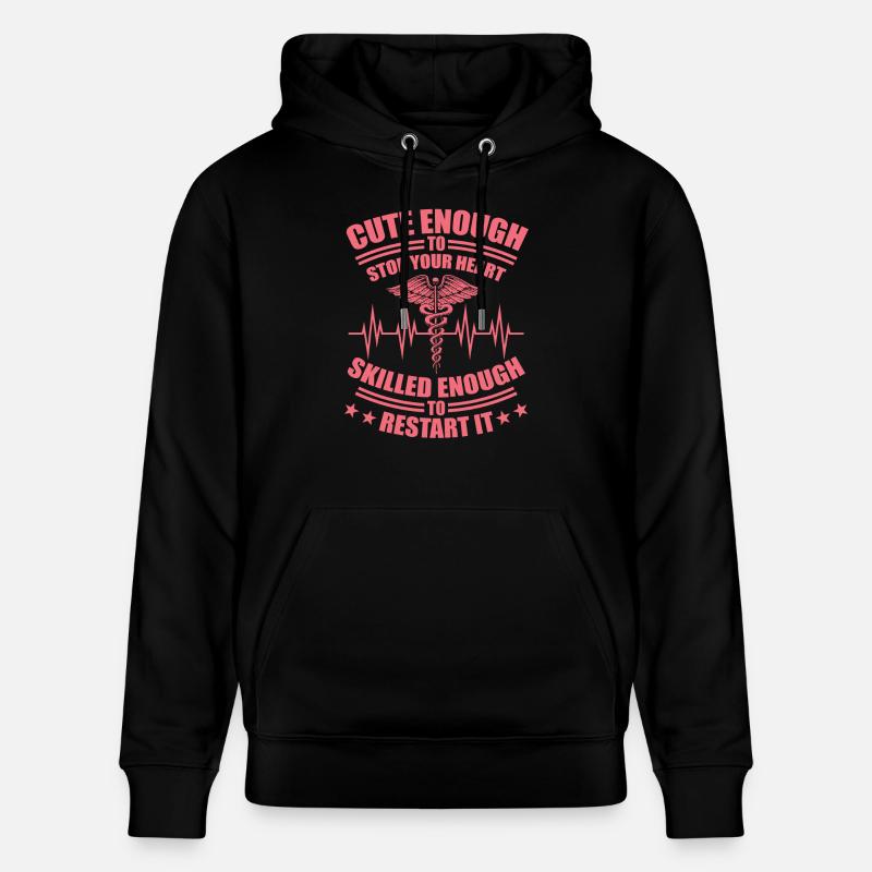 Hübsche Krankenschwester MFA Geschenk - Stanley/Stella Unisex Bio-Hoodie CRUISER  - Schwarz