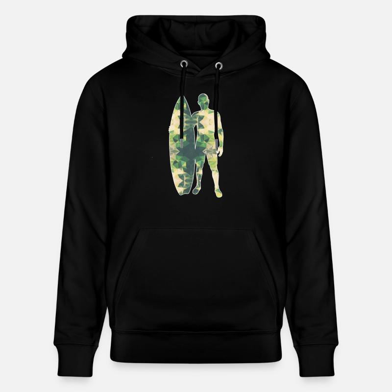 Polygone surfeur vert - Sweat à capuche bio CRUISER Stanley/Stella Unisexe - noir