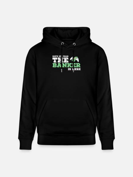 Banker Banker Banker Bank Gift idea - Stanley/Stella CRUISER Unisex Organic Hoodie - black