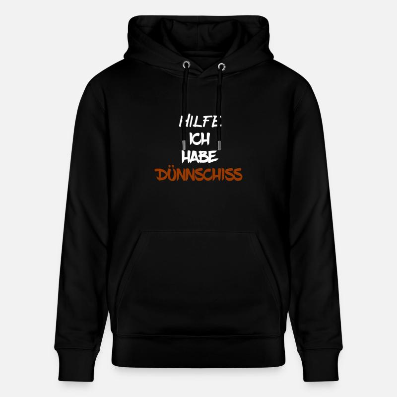 DÜNNSCHISS - STINKER - DURCHFALL - SCHEIßE - Stanley/Stella Unisex Bio-Hoodie CRUISER  - Schwarz