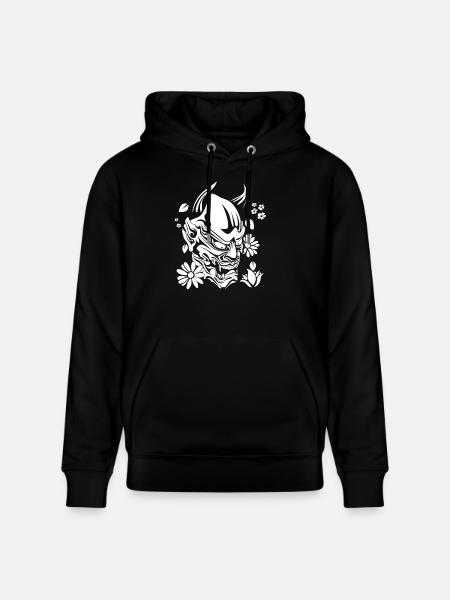 Devil with flowers knows - Stanley/Stella CRUISER Unisex Organic Hoodie - black