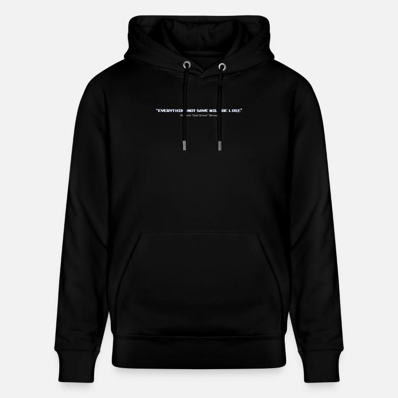 Retro Computer Screen message - Stanley/Stella CRUISER Unisex Organic Hoodie - black