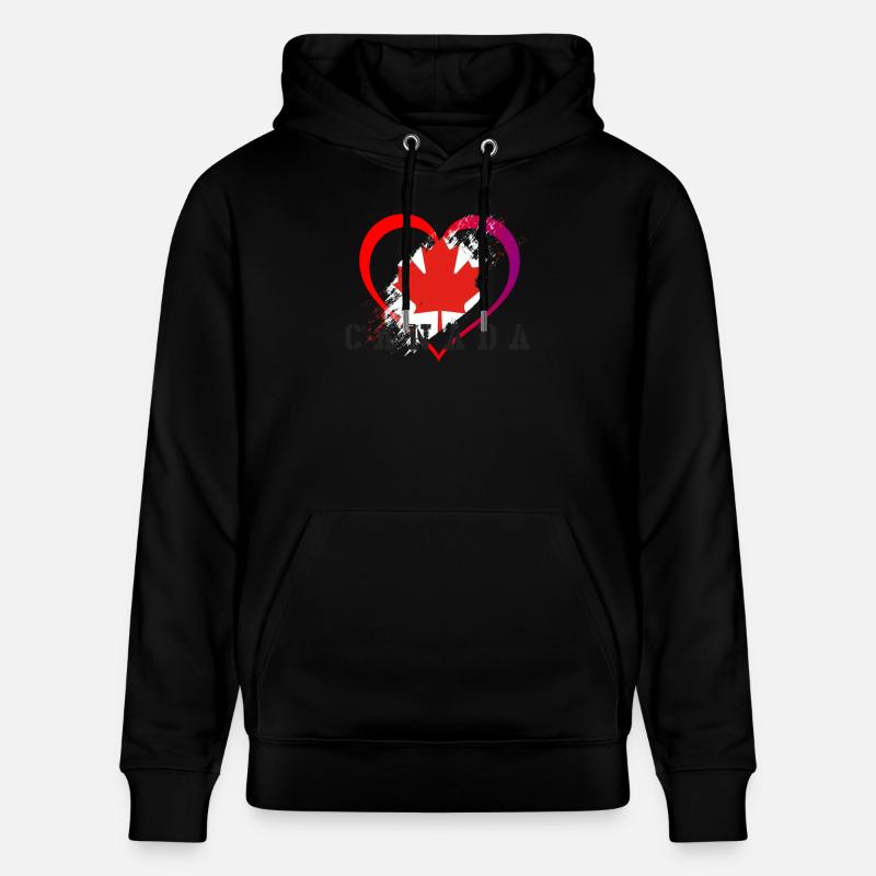J'aime le canada - Sweat à capuche bio CRUISER Stanley/Stella Unisexe - noir