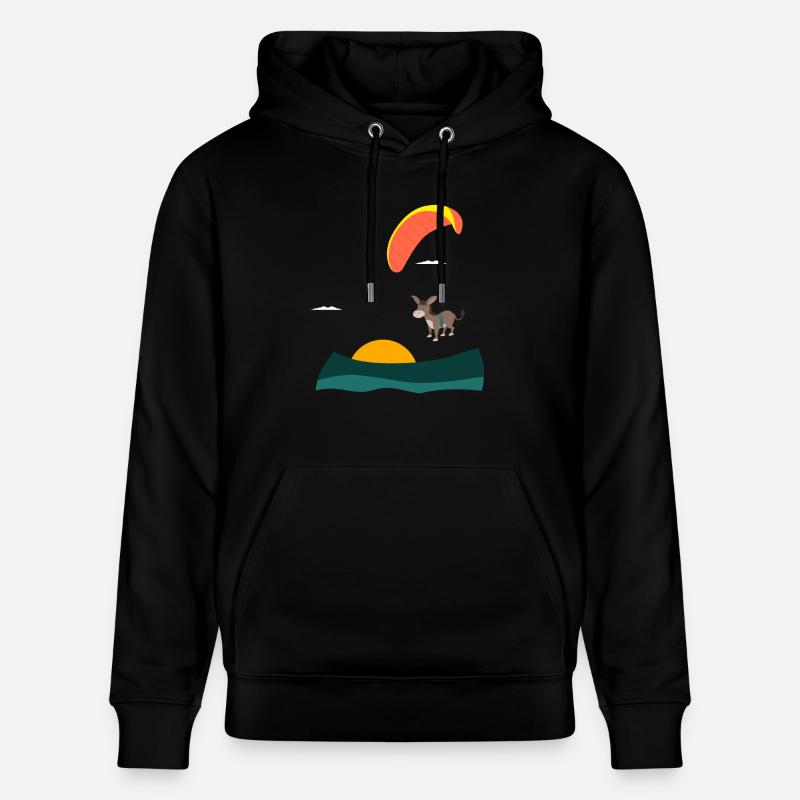 Âne mouches parapente - Sweat à capuche bio CRUISER Stanley/Stella Unisexe - noir
