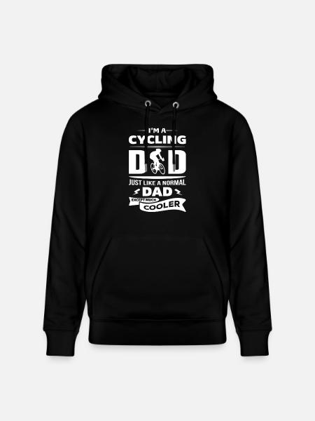 I'M A CYCLING DAD... - Stanley/Stella CRUISER Unisex Organic Hoodie - black