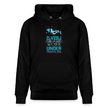 Diver - Stanley/Stella CRUISER Unisex Organic Hoodie - black - Front - Alina (178cm) & Michal (187cm)