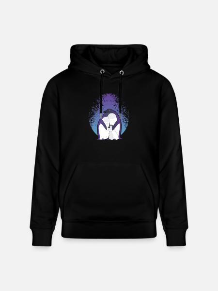 Penguin Family - Stanley/Stella CRUISER Unisex Organic Hoodie - black