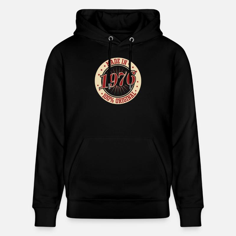 Idées cadeaux d’anniversaire 1976 - Sweat à capuche bio CRUISER Stanley/Stella Unisexe - noir