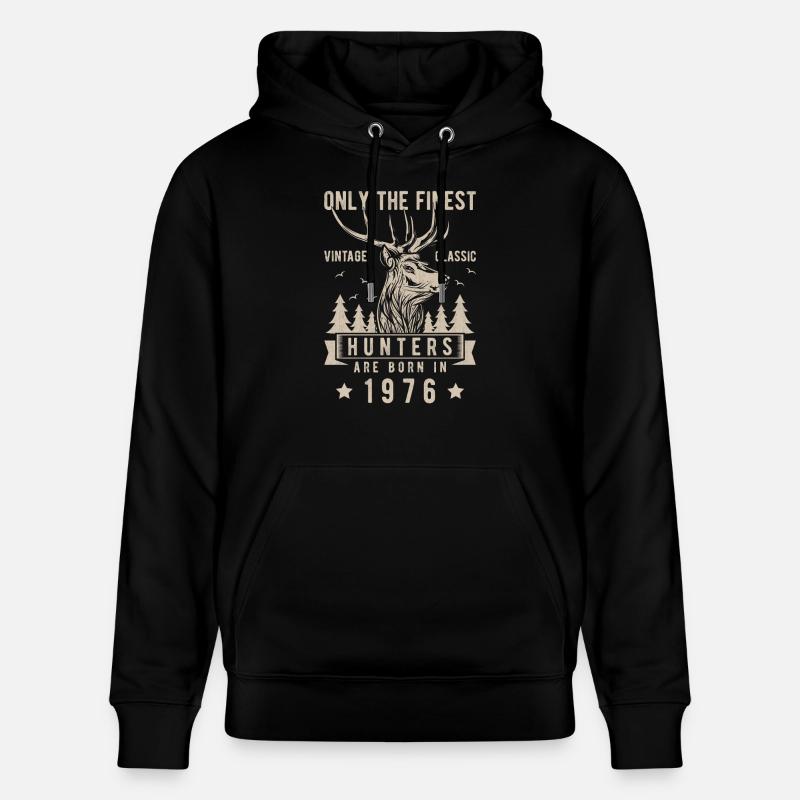 Jäger Geschenk 1976 - Stanley/Stella Unisex Bio-Hoodie CRUISER  - Schwarz