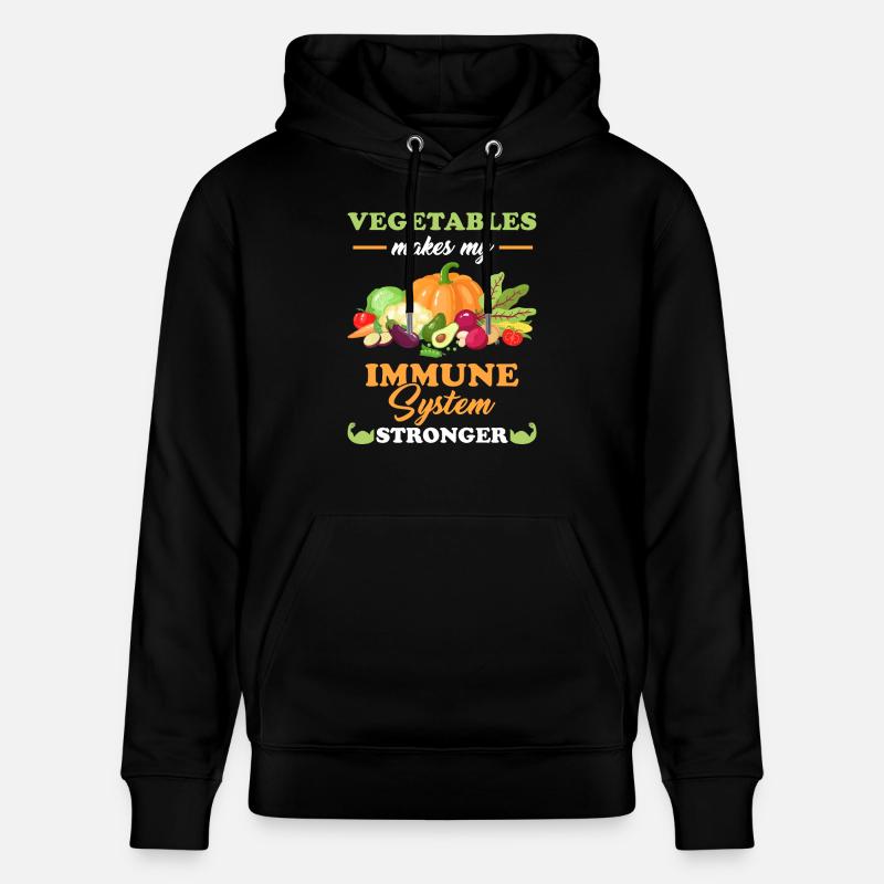 Alimentation saine Sentence Légumes - Sweat à capuche bio CRUISER Stanley/Stella Unisexe - noir