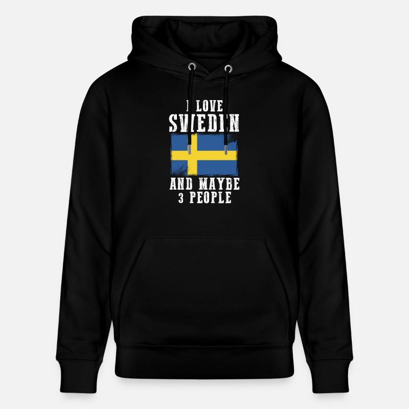 Suède drapeau cadeau suède - Sweat à capuche bio CRUISER Stanley/Stella Unisexe - noir