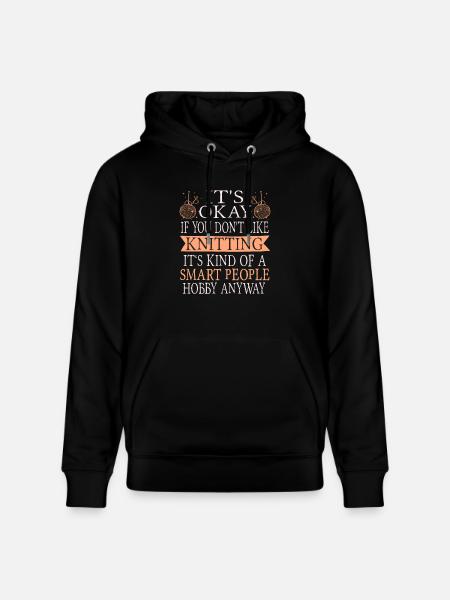 Knitting funny - Stanley/Stella CRUISER Unisex Organic Hoodie - black