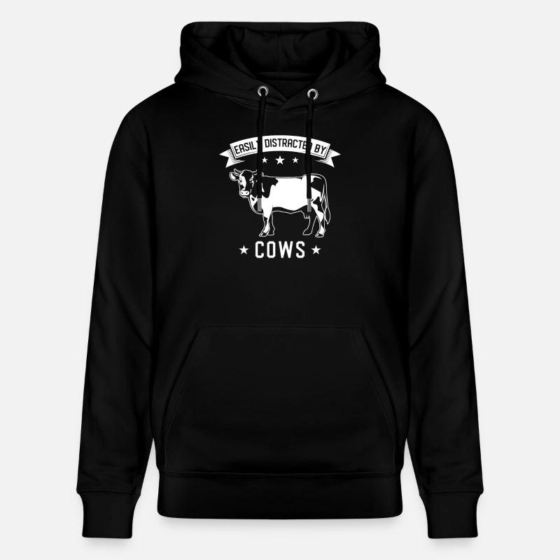 Kuh Kühe Spruch - Stanley/Stella Unisex Bio-Hoodie CRUISER  - Schwarz