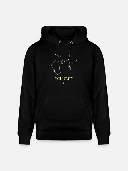 Sagittarius Zodiac - Stanley/Stella CRUISER Unisex Organic Hoodie - black