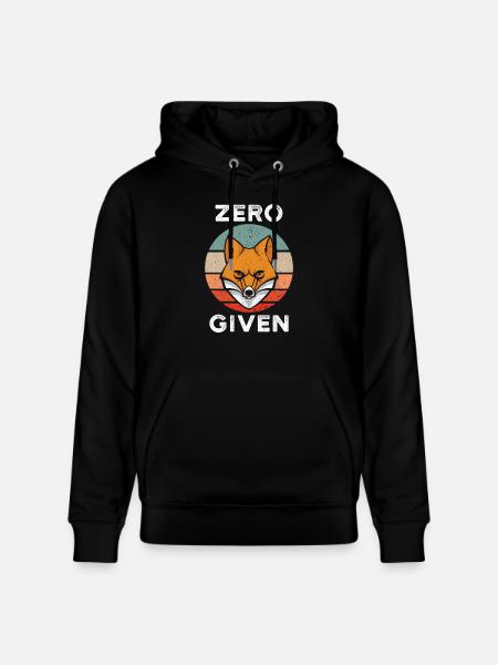 Zero Fox Given - Sweat à capuche bio CRUISER Stanley/Stella Unisexe - noir
