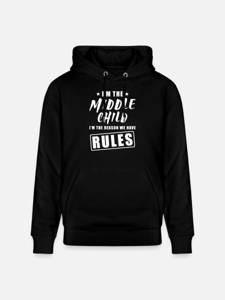 Middle child - Stanley/Stella CRUISER Unisex Organic Hoodie - black