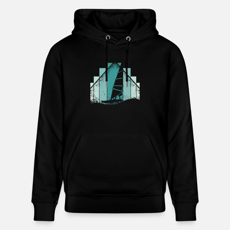 Windsurfing Retro - Sweat à capuche bio CRUISER Stanley/Stella Unisexe - noir