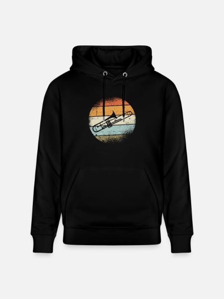 Trombone instrument - Stanley/Stella CRUISER Unisex Organic Hoodie - black