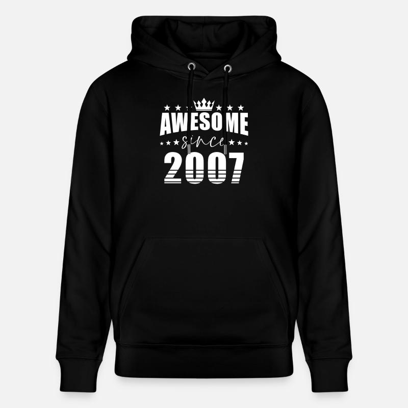 Naissance 2007 - Sweat à capuche bio CRUISER Stanley/Stella Unisexe - noir