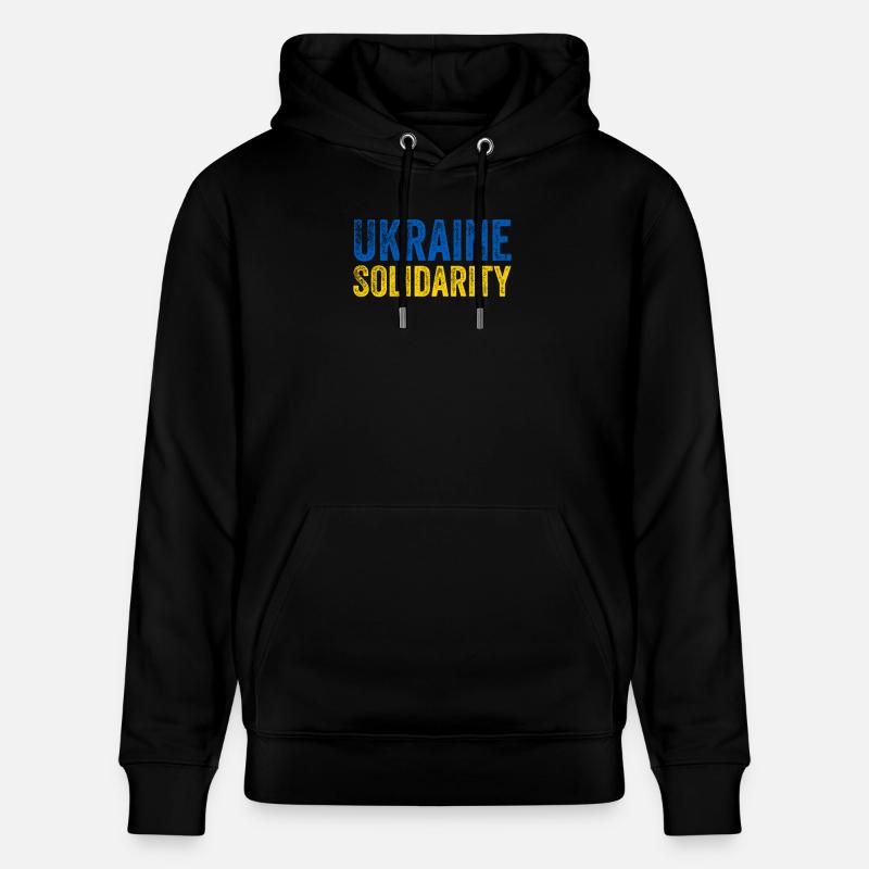 Ukraine Solidarité - Sweat à capuche bio CRUISER Stanley/Stella Unisexe - noir