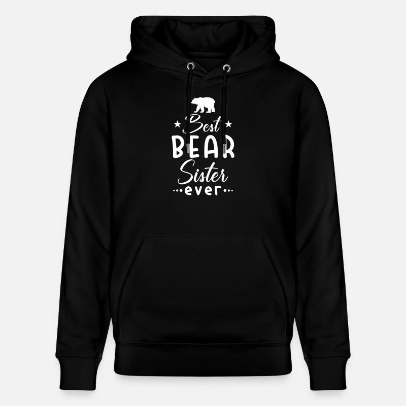 Schwester Bären Schwester - Stanley/Stella Unisex Bio-Hoodie CRUISER  - Schwarz
