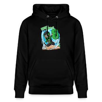 6 Jahre Junge Ninja - 6 Geburtstag - Ich bin 6 - Stanley/Stella Unisex Bio-Hoodie CRUISER  - Schwarz - Vorne - Alina (178cm) & Michal (187cm)