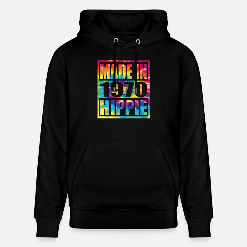 Anniversaire hippie 1970 - Sweat à capuche bio CRUISER Stanley/Stella Unisexe - noir