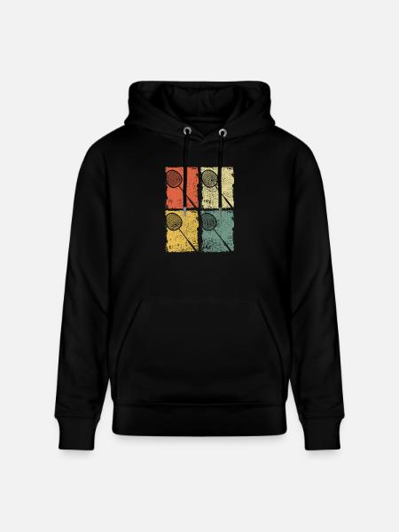 Badminton Racket Badminton Retro - Stanley/Stella CRUISER Unisex Organic Hoodie - black