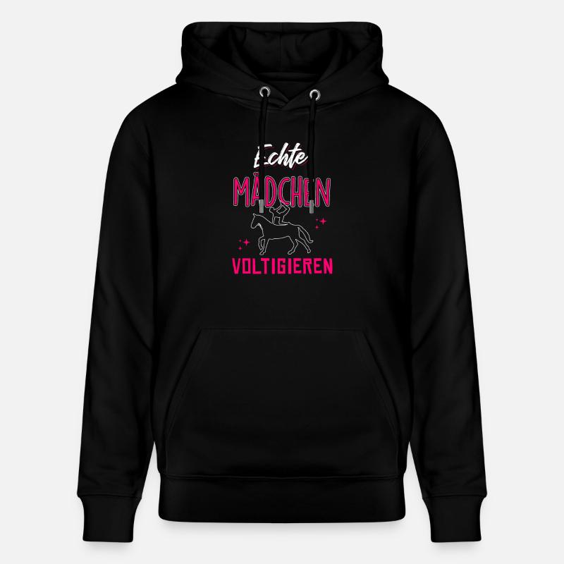 Echte Mädchen Voltigieren - Stanley/Stella Unisex Bio-Hoodie CRUISER  - Schwarz