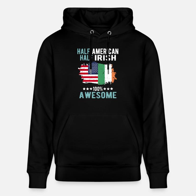 Moitié américain moitié irlandais - Sweat à capuche bio CRUISER Stanley/Stella Unisexe - noir