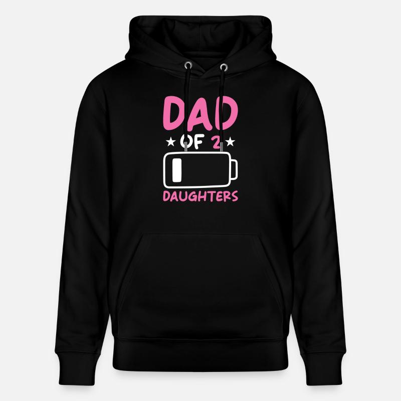 Père de 2 filles - Sweat à capuche bio CRUISER Stanley/Stella Unisexe - noir