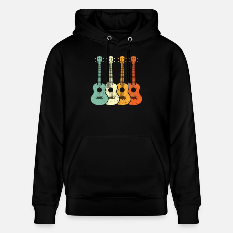 Ukulélé - Sweat à capuche bio CRUISER Stanley/Stella Unisexe - noir